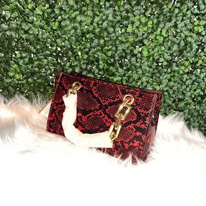 Red Snake Print Crossbody- Brand New from Glamorous Accessories